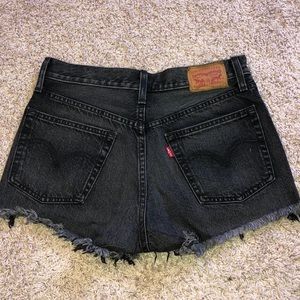 Levi’s black jean shorts